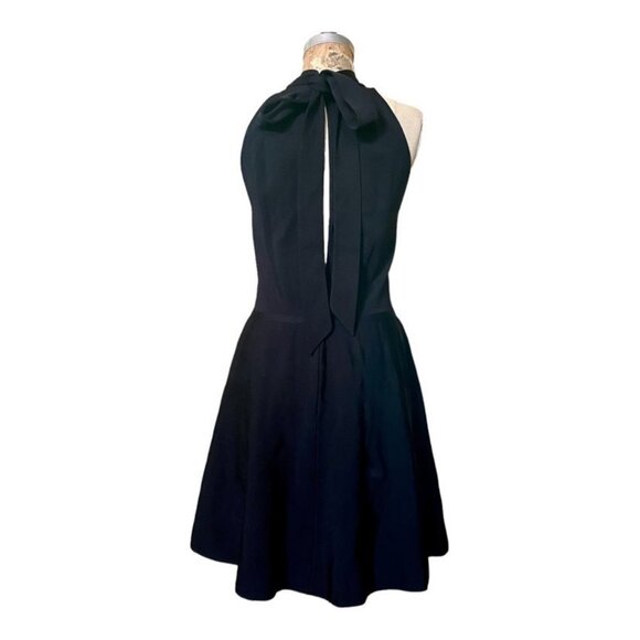 Givenchy Paris Black Cocktail Dress Crystal Rhinestone Floral Embellishm… - Picture 4 of 14